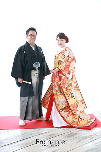 金 赤の色打掛と紋服で 横浜でフォトウェディング アンシャンテ横浜のブログ