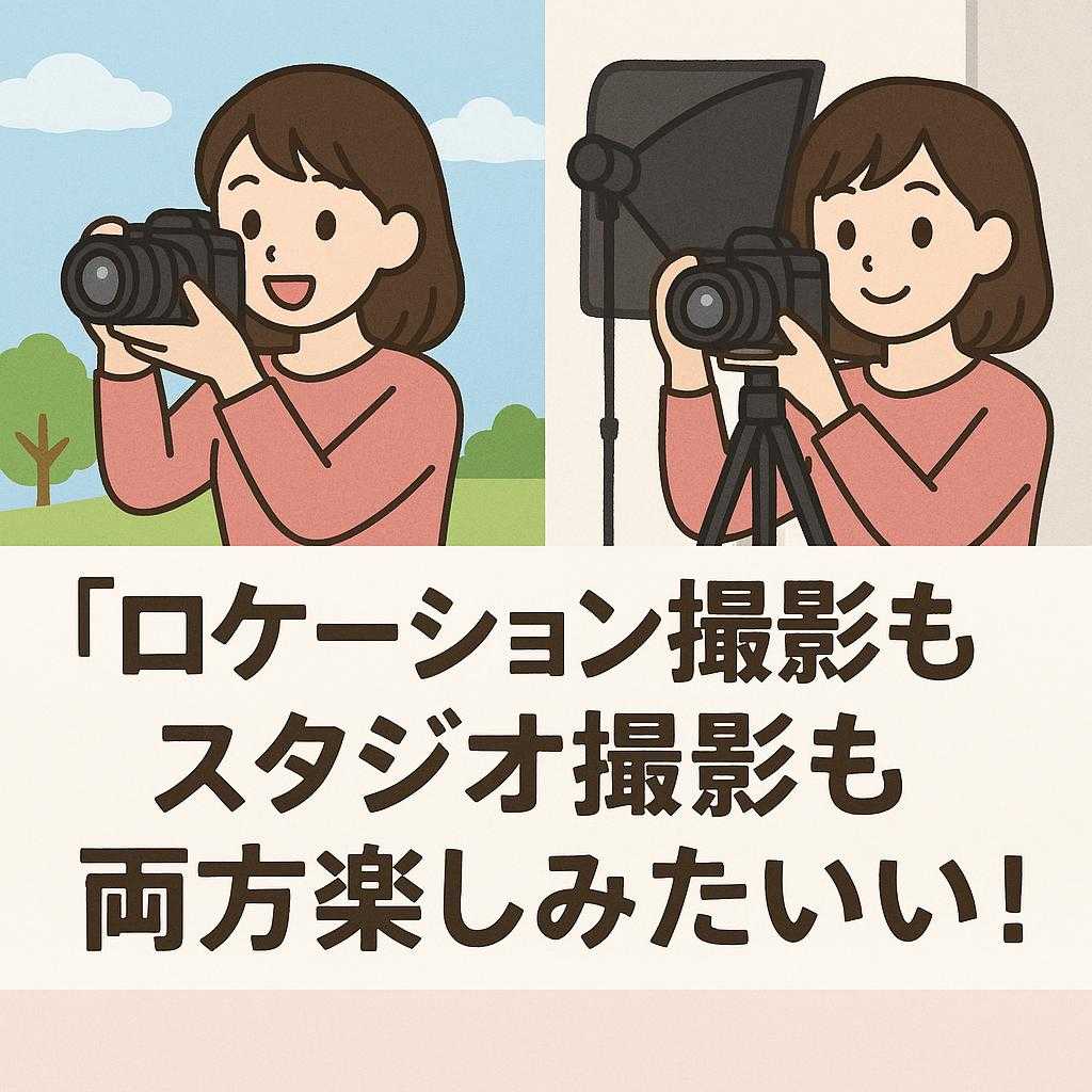 「ロケーション撮影もスタジオ撮影も両方楽しみたい！」