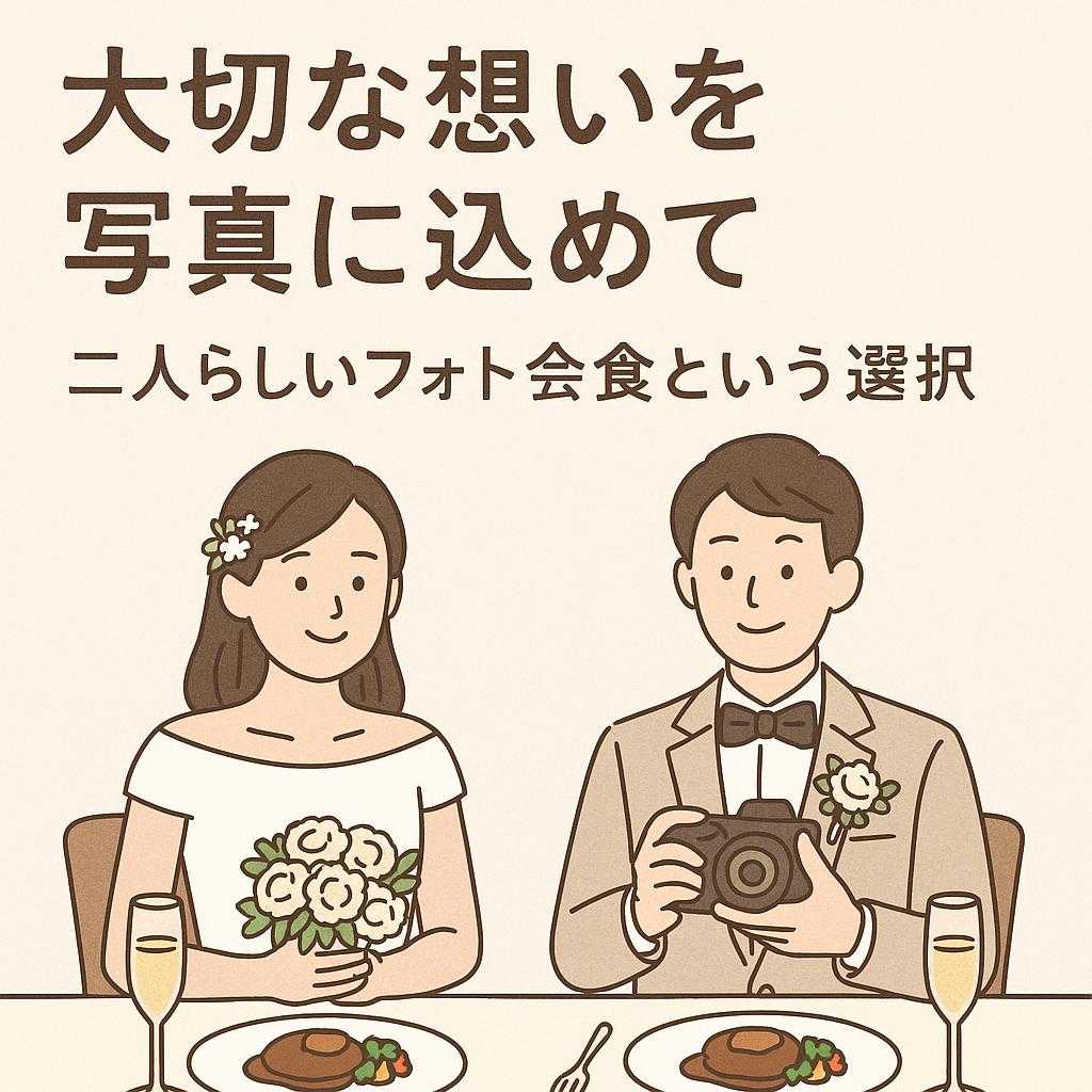 「結婚式はしないけれど…大切な想いを写真に込めて。二人らしいフォト会食という選択」