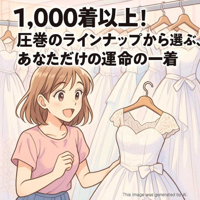 【1,000着以上！】圧巻のラインナップから選ぶ、あなただけの運命の一着