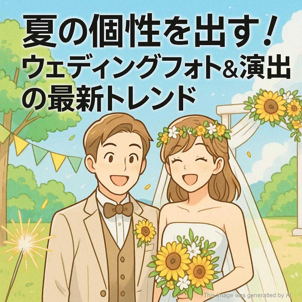 夏の個性を出す！ウェディングフォト＆演出の最新トレンド