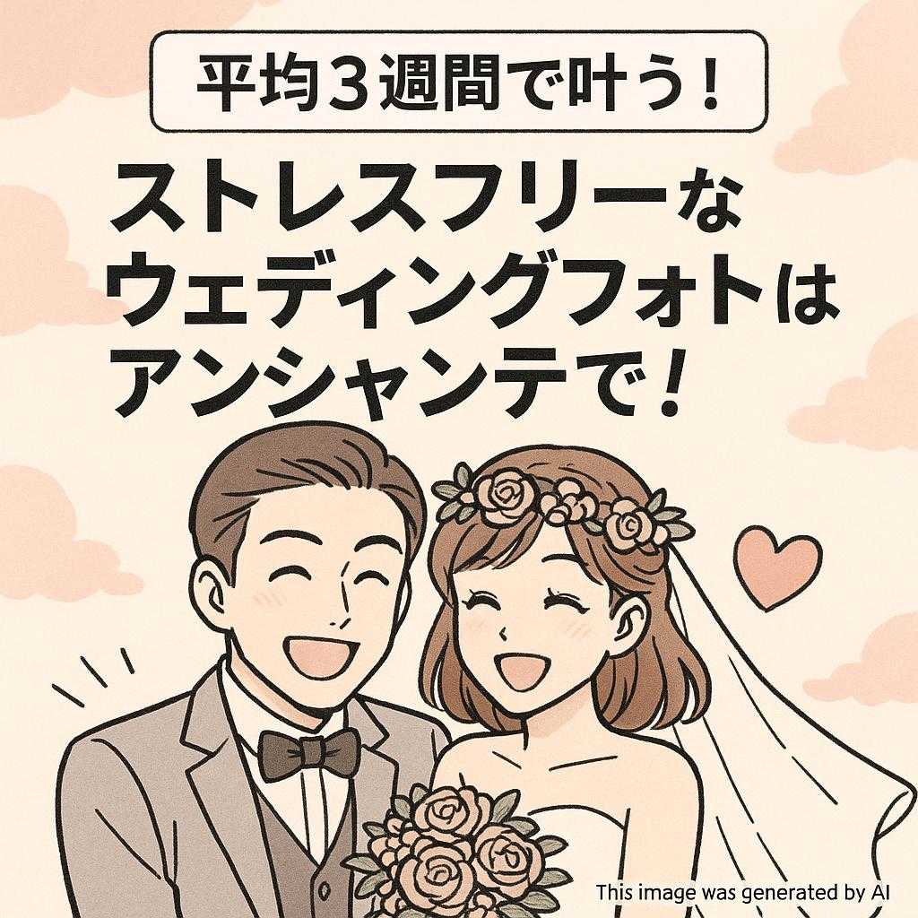 【平均3週間で叶う！】ストレスフリーなウェディングフォトはアンシャンテで！💖