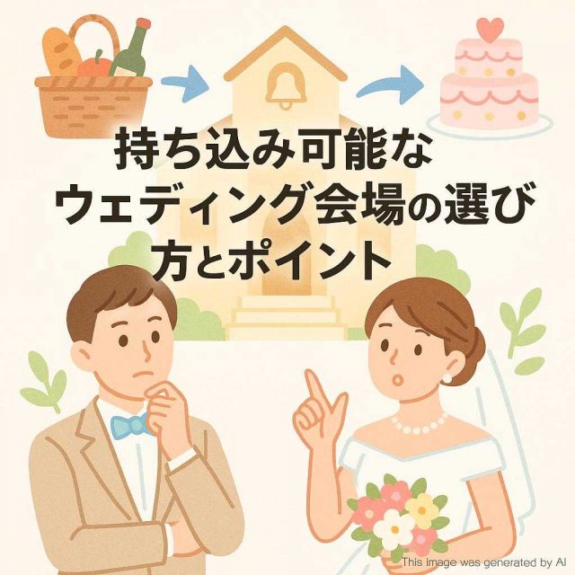 持ち込み可能なウェディング会場の選び方とポイント