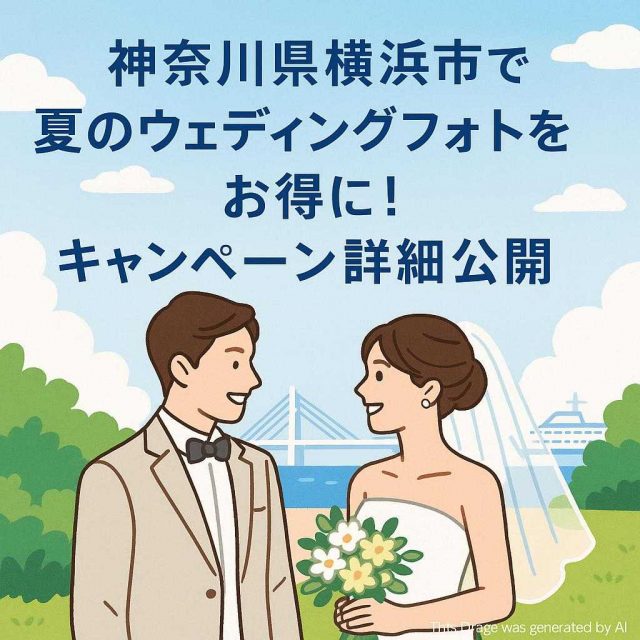 神奈川県横浜市で夏のウェディングフォトをお得に！キャンペーン詳細公開
