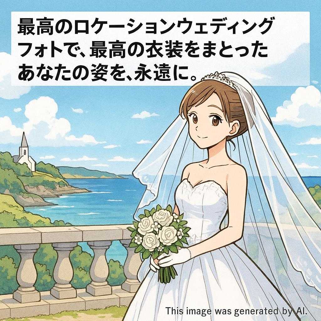「最高のロケーションウェディングフォトで、最高の衣装をまとったあなたの姿を永遠に。」