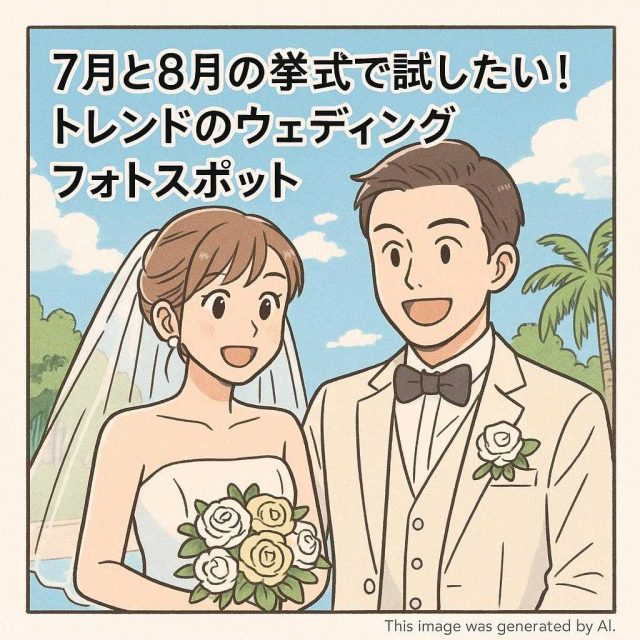 7月と8月の挙式で試したい！トレンドのウェディングフォトスポット