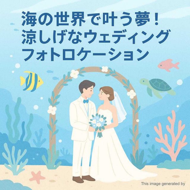 海の世界で叶う夢！涼しげなウェディングフォトロケーション