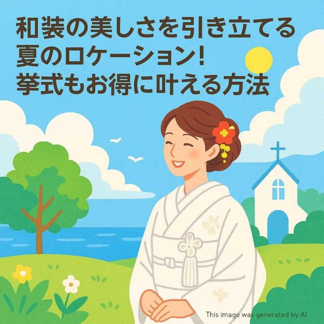 和装の美しさを引き立てる夏のロケーション！挙式もお得に叶える方法