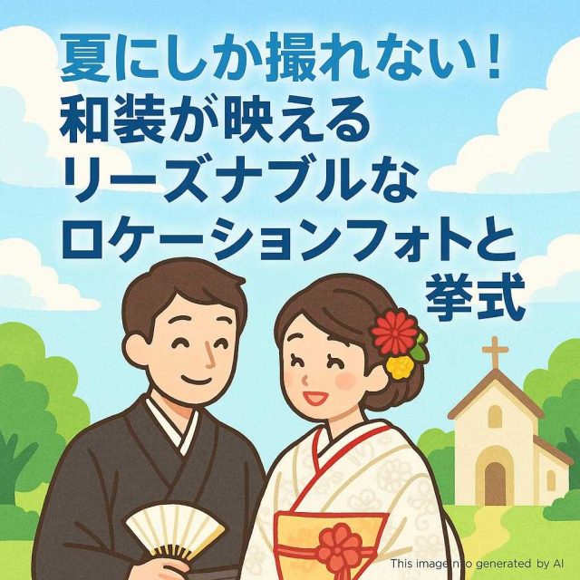 夏にしか撮れない！和装が映えるリーズナブルなロケーションフォトと挙式