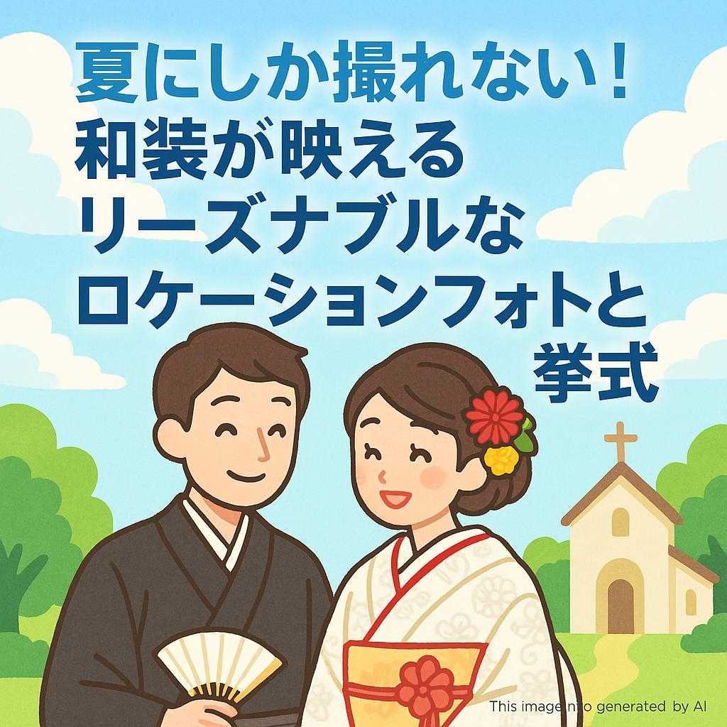 夏にしか撮れない！和装が映えるリーズナブルなロケーションフォトと挙式
