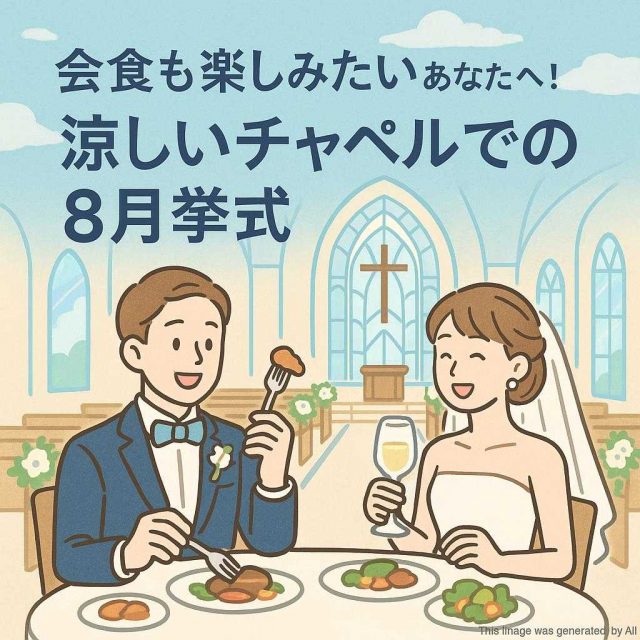 会食も楽しみたいあなたへ！涼しいチャペルでの8月挙式
