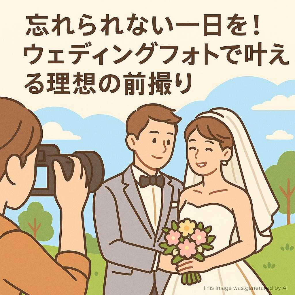 忘れられない一日を！ウェディングフォトで叶える理想の前撮り