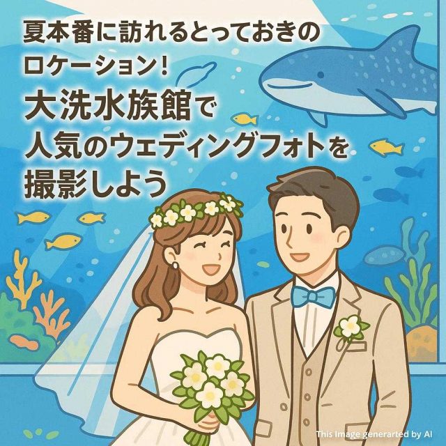 夏本番に訪れるとっておきのロケーション！大洗水族館で人気のウェディングフォトを撮影しよう