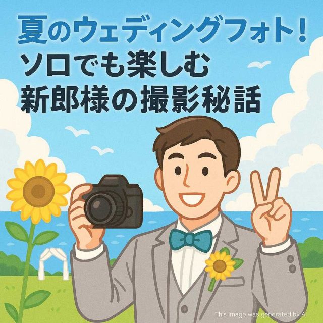 夏のウェディングフォト！ソロでも楽しむ新郎様の撮影秘話