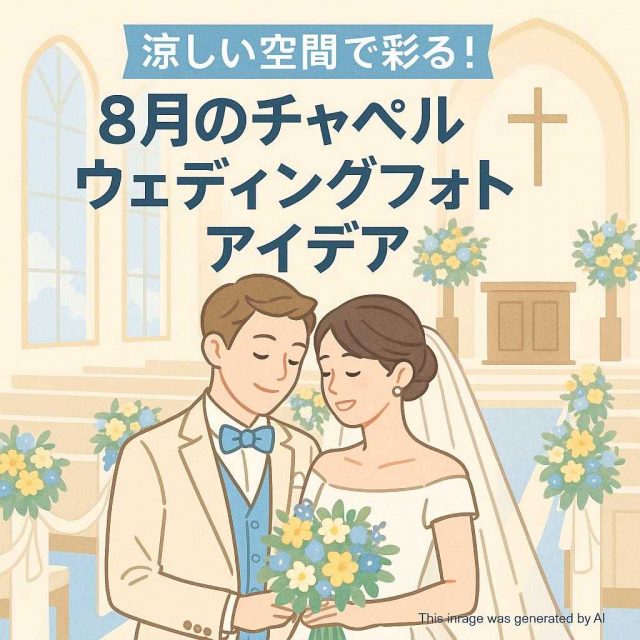 涼しい空間で彩る！8月のチャペルウェディングフォトアイデア
