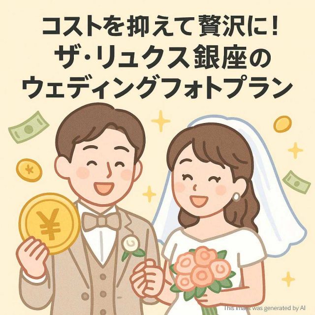 コストを抑えて贅沢に！ザ・リュクス銀座のウェディングフォトプラン