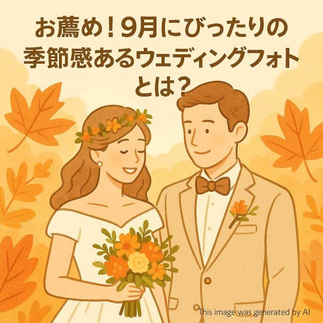 お薦め！9月にぴったりの季節感あるウェディングフォトとは？