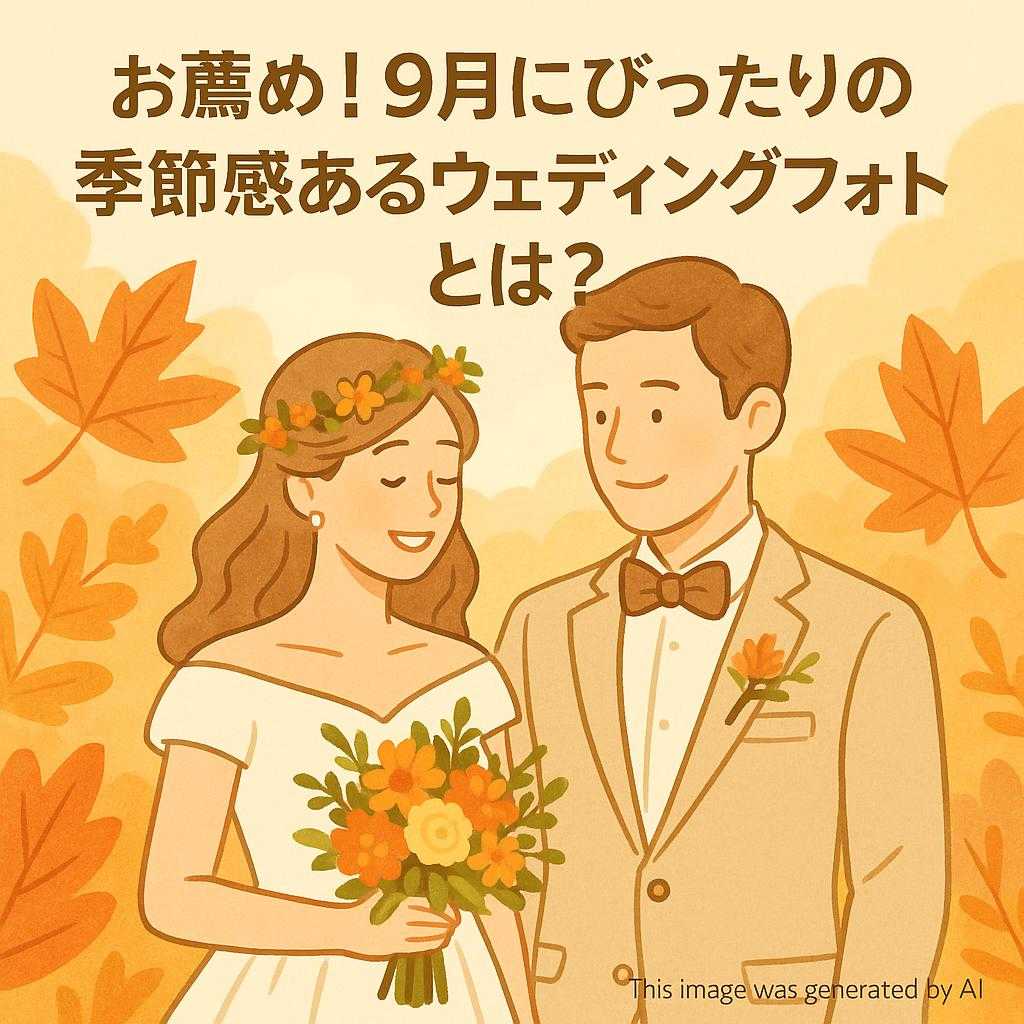 お薦め！9月にぴったりの季節感あるウェディングフォトとは？