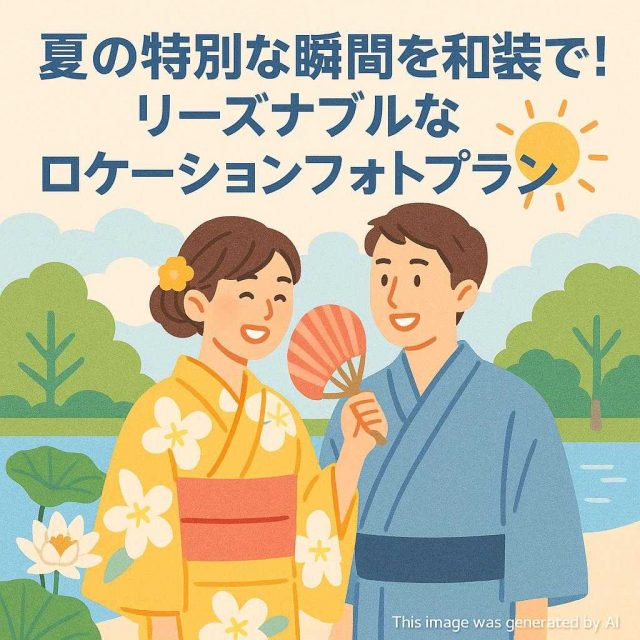 夏の特別な瞬間を和装で！リーズナブルなロケーションフォトプラン