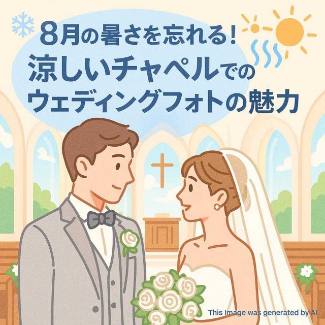 8月の暑さを忘れる！涼しいチャペルでのウェディングフォトの魅力