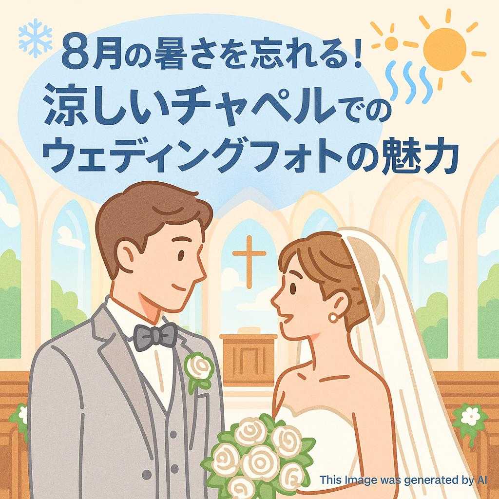 8月の暑さを忘れる！涼しいチャペルでのウェディングフォトの魅力