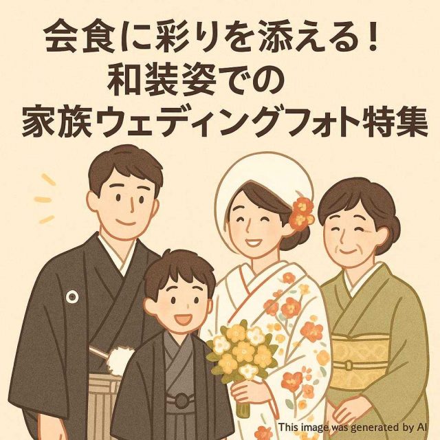 会食に彩りを添える！和装姿での家族ウェディングフォト特集