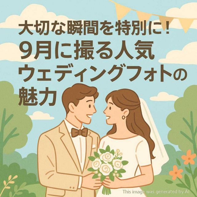 大切な瞬間を特別に！9月に撮る人気ウェディングフォトの魅力