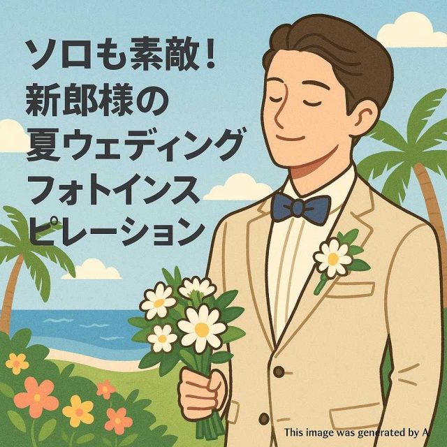 ソロも素敵！新郎様の夏ウェディングフォトインスピレーション