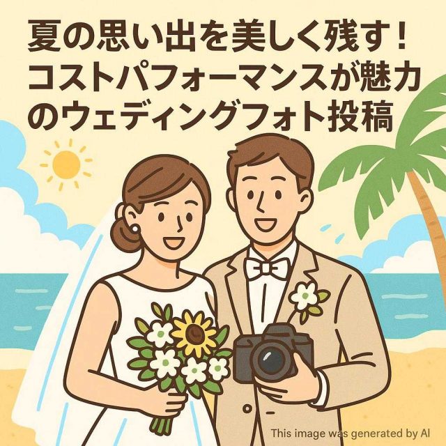 夏の思い出を美しく残す！コストパフォーマンスが魅力のウェディングフォト	投稿