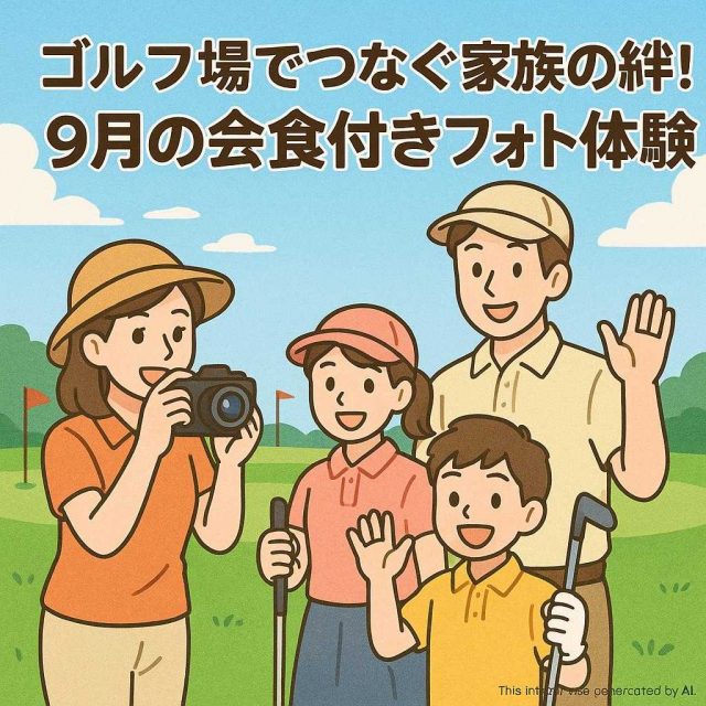 ゴルフ場でつなぐ家族の絆！９月の会食付きフォト体験