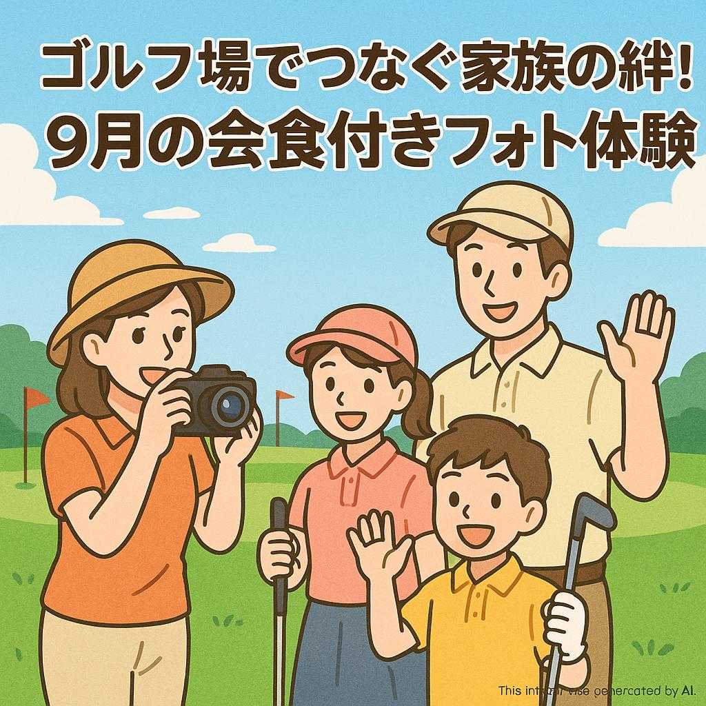 ゴルフ場でつなぐ家族の絆！９月の会食付きフォト体験