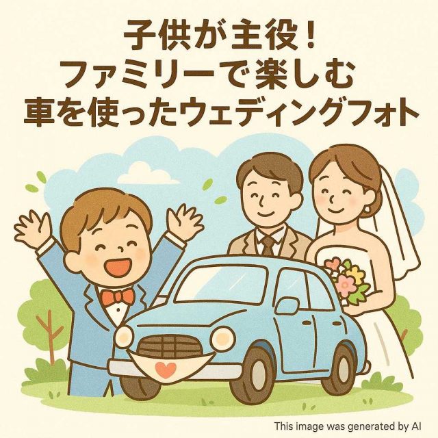 子供が主役！ファミリーで楽しむ車を使ったウェディングフォト