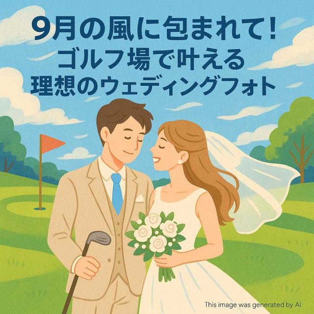 ９月の風に包まれて！ゴルフ場で叶える理想のウェディングフォト