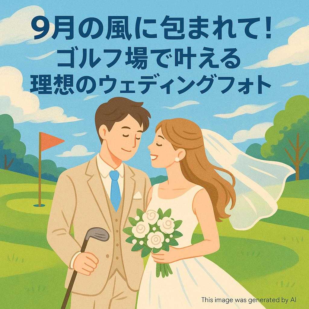 ９月の風に包まれて！ゴルフ場で叶える理想のウェディングフォト