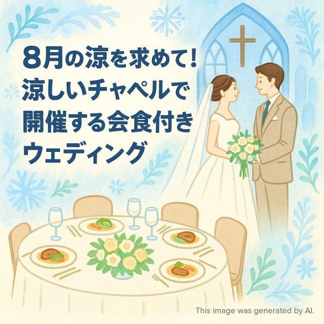 8月の涼を求めて！涼しいチャペルで開催する会食付きウェディング