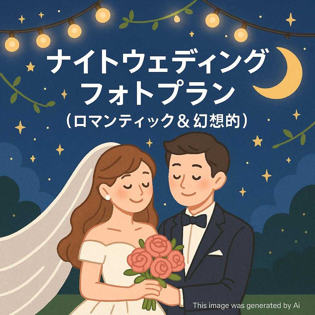 ナイトウェディングフォトプラン (ロマンティック＆幻想的)