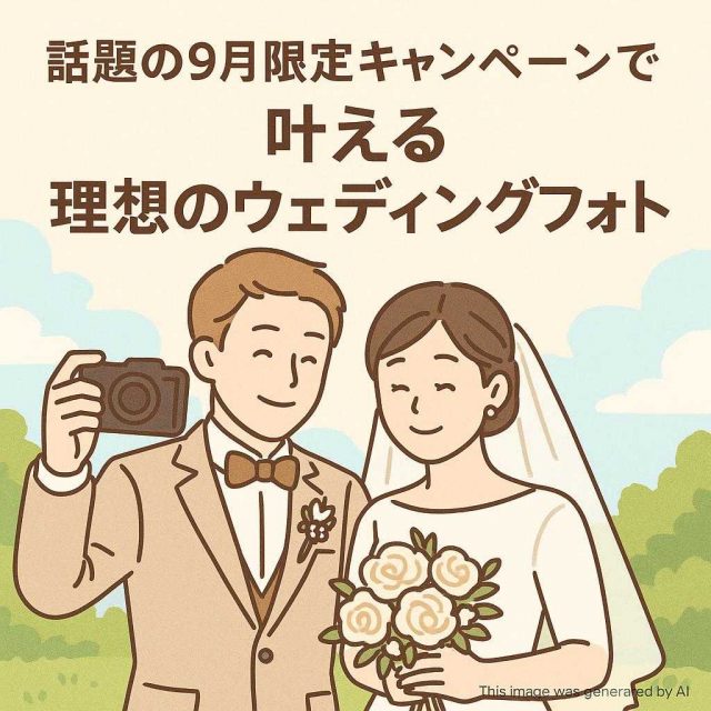 話題の9月限定キャンペーンで叶える理想のウェディングフォト