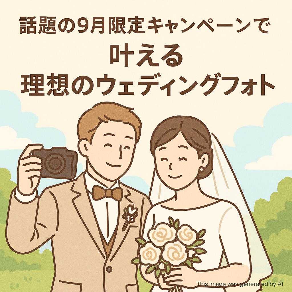 話題の9月限定キャンペーンで叶える理想のウェディングフォト