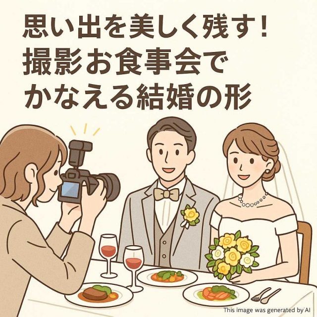 思い出を美しく残す！撮影お食事会でかなえる結婚の形