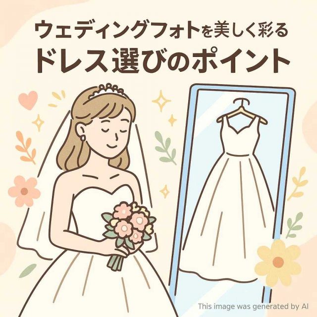 ウェディングフォトを美しく彩るドレス選びのポイント