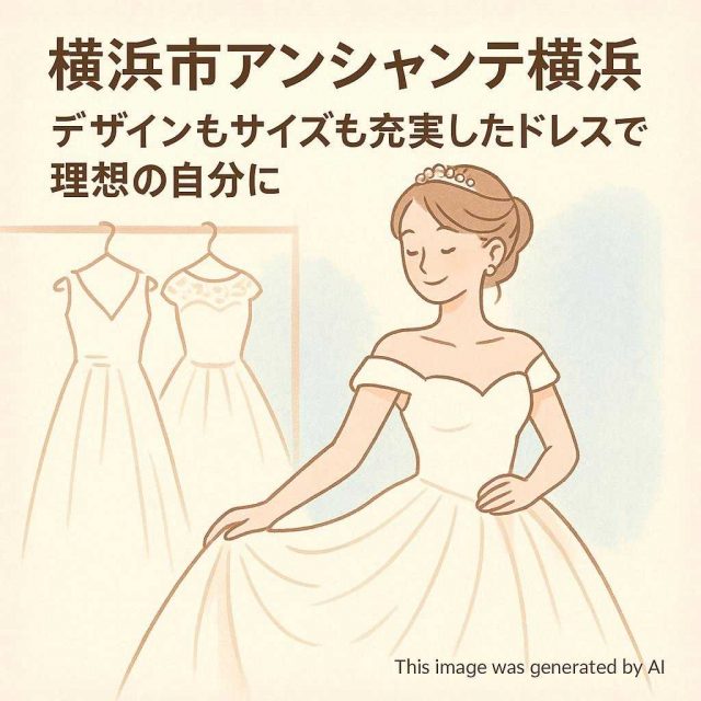 横浜市アンシャンテ横浜 デザインもサイズも充実したドレスで理想の自分に