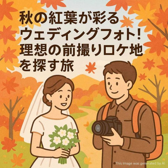 秋の紅葉が彩るウェディングフォト！理想の前撮りロケ地を探す旅