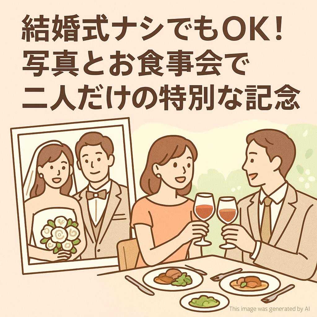 結婚式ナシでもOK！写真とお食事会で二人だけの特別な記念日を