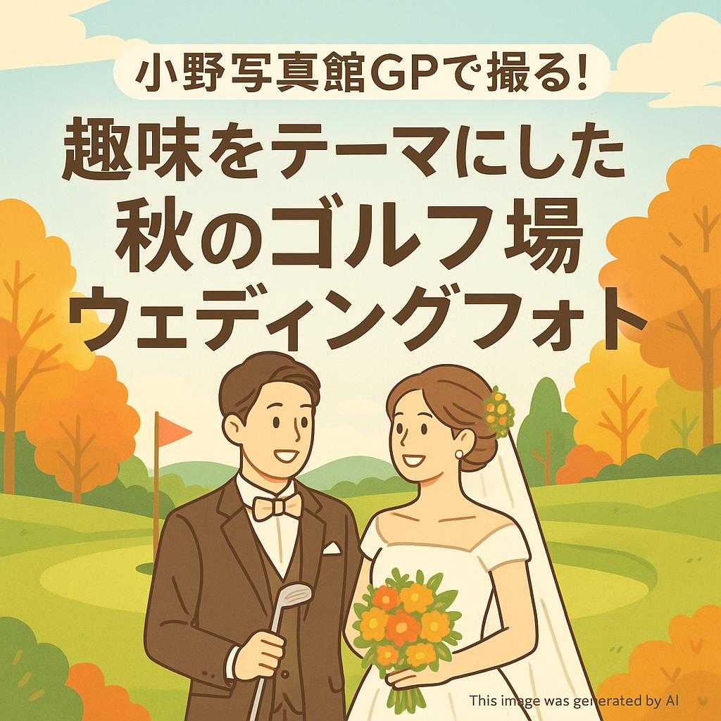 小野写真館GPで撮る！趣味をテーマにした秋のゴルフ場ウェディングフォト