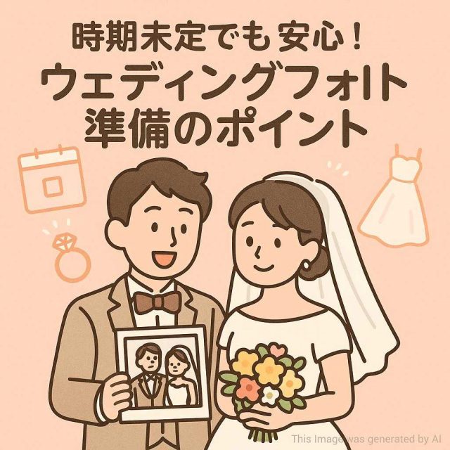 時期未定でも安心！ウェディングフォト準備のポイント