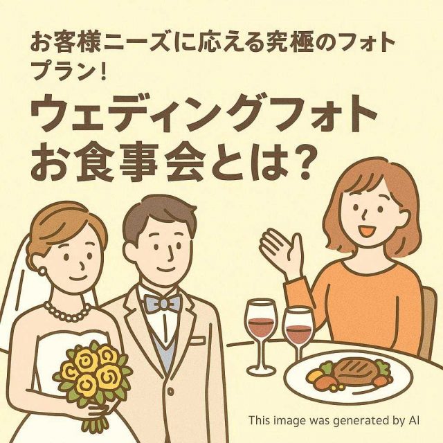 お客様ニーズに応える究極のフォトプラン！ウェディングフォトお食事会とは？
