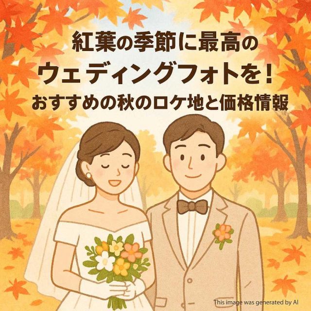 紅葉の季節に最高のウェディングフォトを！おすすめの秋のロケ地と価格情報