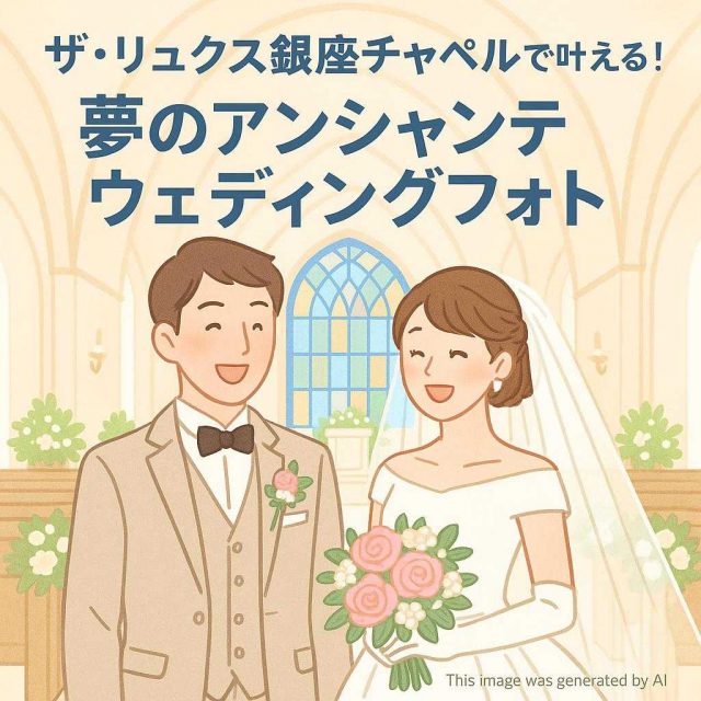 ザ・リュクス銀座チャペルで叶える！夢のアンシャンテウェディングフォト