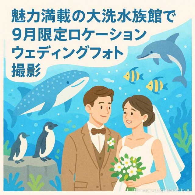 魅力満載の大洗水族館で9月限定ロケーションウェディングフォト撮影