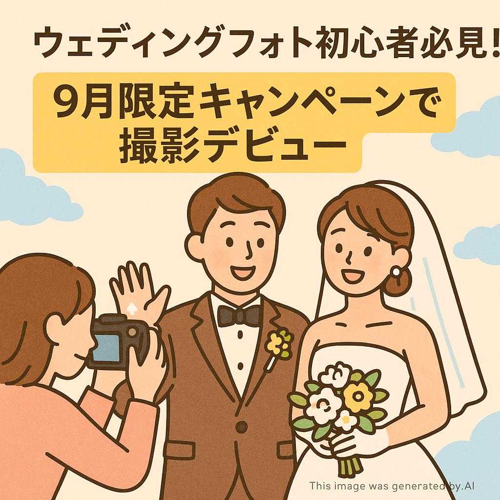 ウェディングフォト初心者必見！9月限定キャンペーンで撮影デビュー